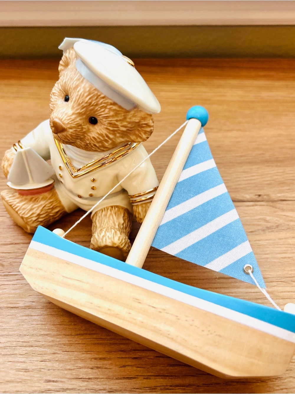 Baby Boy Nautical Gift Box 12M Sailor Outfit Lenox Bear Book Sailboat - Picture 11 of 16